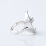 Open Cuff Lab Grown Diamond Moon Star Celestial Ring