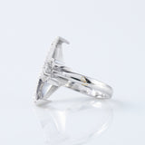 Open Cuff Lab Grown Diamond Moon Star Celestial Ring