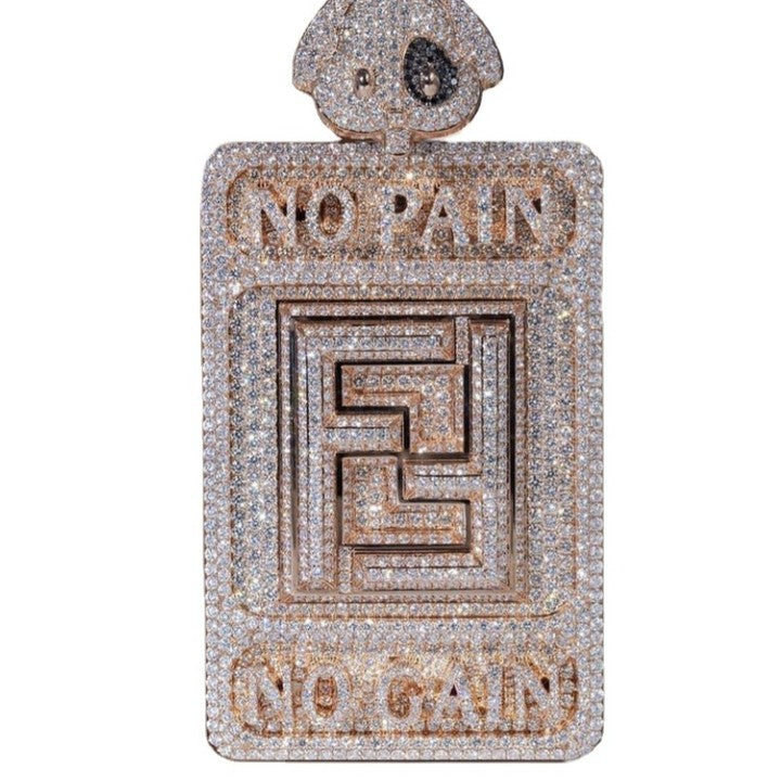 Iced Out Custom Letter Dog Tag Pendant