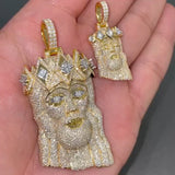 Iced Out Jesus Face Pendant