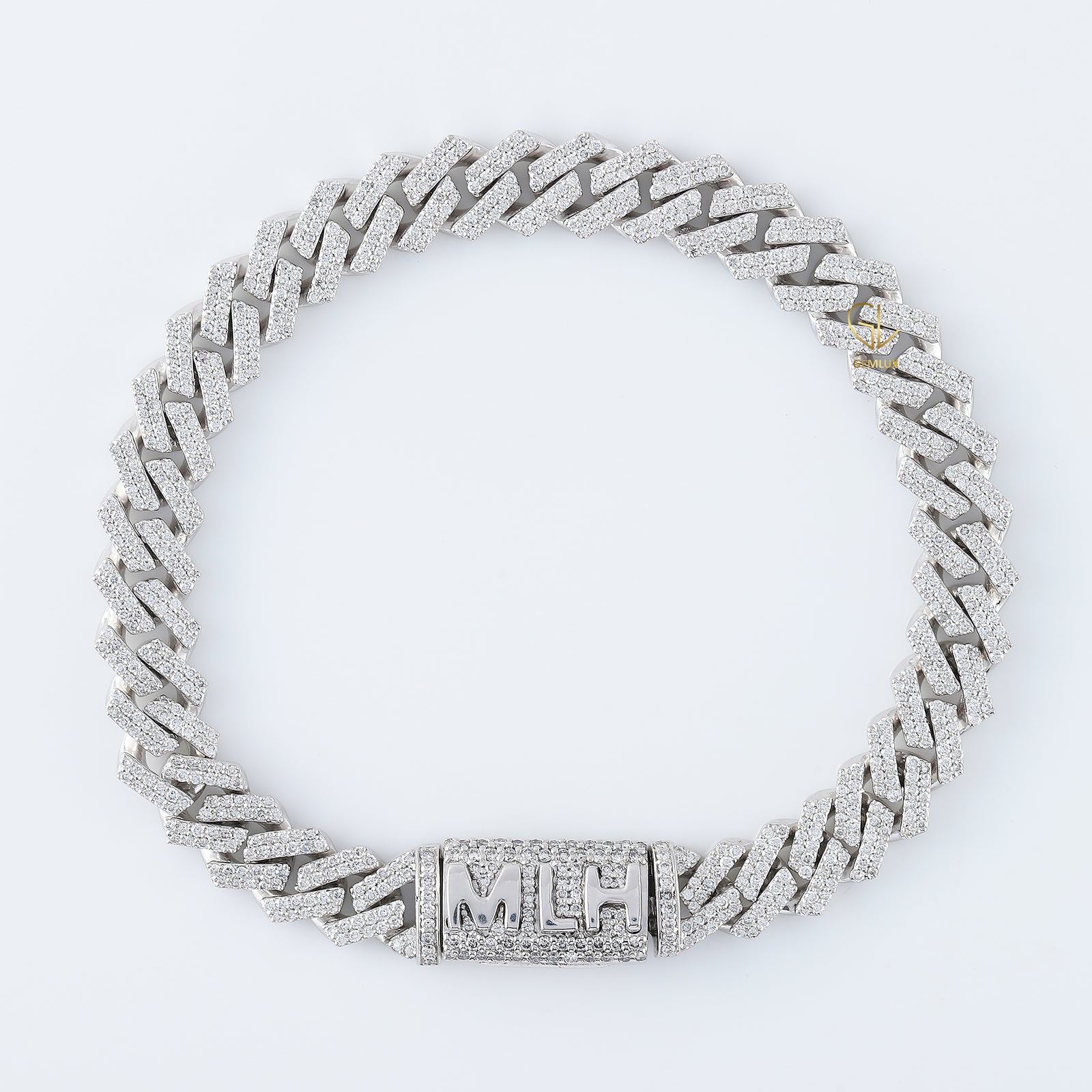 Iced Out Moissanite Cuban Link Chain HipHop Bracelet