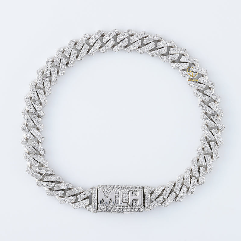 Iced Out Moissanite Cuban Link Chain HipHop Bracelet