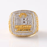 Iced Out Moissanite Custom Initial Letter Hip Hop Ring For Men