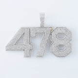 Iced Out Pass Diamond Tester Lab Grown Custom Number Hip Hop Pendant