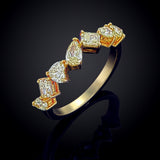 Canary Yellow Fancy Cut Natural Diamond Eternity Wedding Band