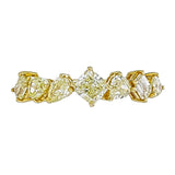Canary Yellow Fancy Cut Certified Natural Diamond Eternity Wedding Band