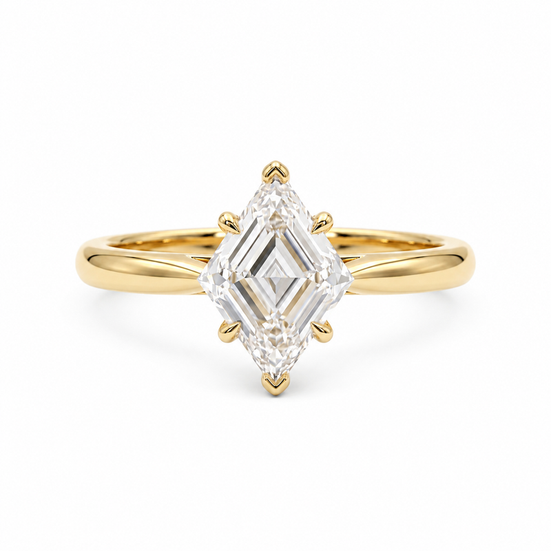 Kite Cut Lab-Grown Diamond Solitaire Engagement Ring
