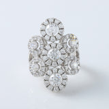 Lab Grown Diamond Cluster Split Shank Engagement Ring