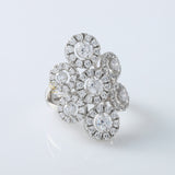 Lab Grown Diamond Cluster Split Shank Engagement Ring