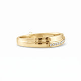 Lab Grown Pave Set White Gold Wedding Band For Her