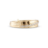 Lab Grown Pave Set White Gold Wedding Band For Her