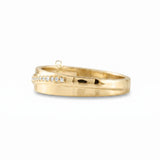 Lab Grown Pave Set White Gold Wedding Band For Her