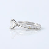 Lab Grown Princess Cut Solitaire Ring With Matching Eternity Ring Set