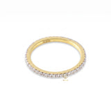 Lab Grown Round Cut Two Tone Stackable Wedding Band