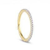 Lab Grown Round Cut Two Tone Stackable Wedding Band