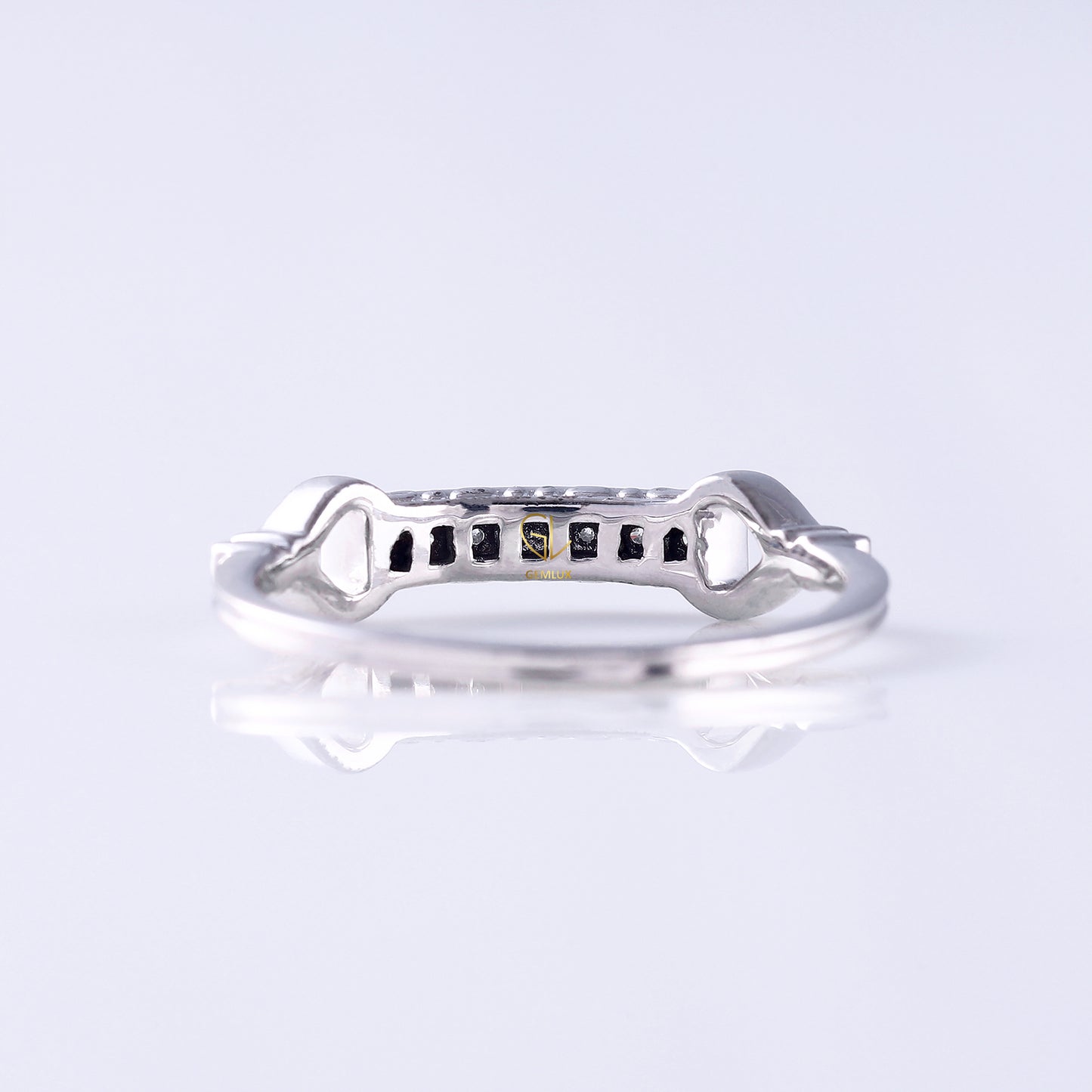 Lab Grown Diamond Art Deco Vintage Milgrain Wedding Band 