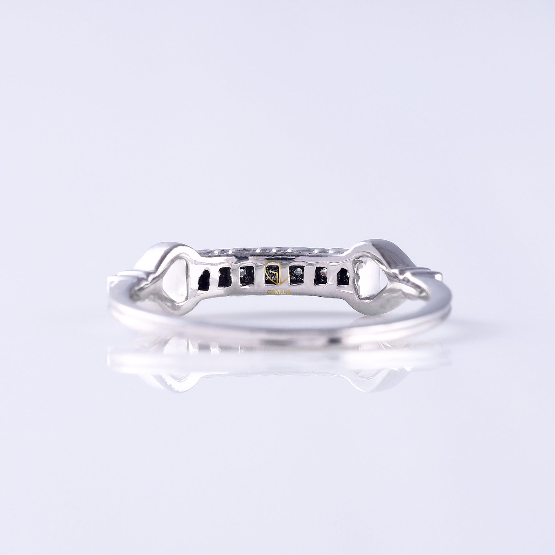 Lab Grown Diamond Art Deco Vintage Milgrain Wedding Band 