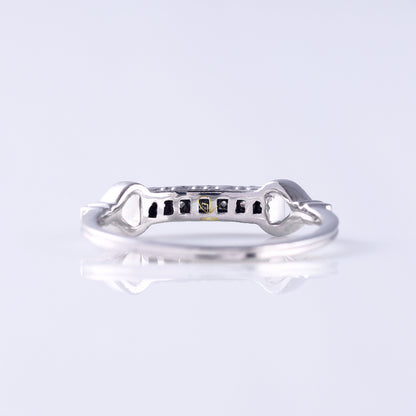 Lab Grown Diamond Art Deco Vintage Milgrain Wedding Band 