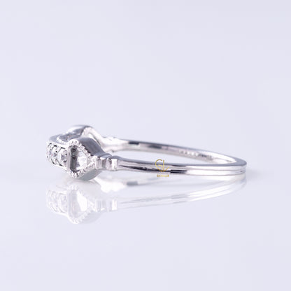 Lab Grown Diamond Art Deco Vintage Milgrain Wedding Band