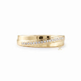 Lab Grown Pave Set White Gold Wedding Band For Her