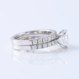 Lab Grown Princess Cut Diamond Ring Set