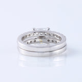 Lab Grown Princess Cut Diamond Ring Set