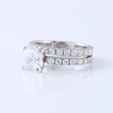 Lab Grown Princess Cut Diamond Ring Set