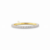Lab Grown Round Cut Two Tone Stackable Wedding Band