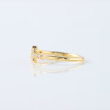 Lab Grown T Diamond Wire Ring - Yellow Gold