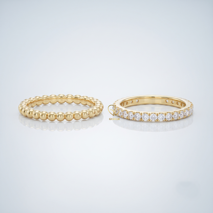 Matching Two-Piece Stackable Ring Set | By Gemlux Jewels