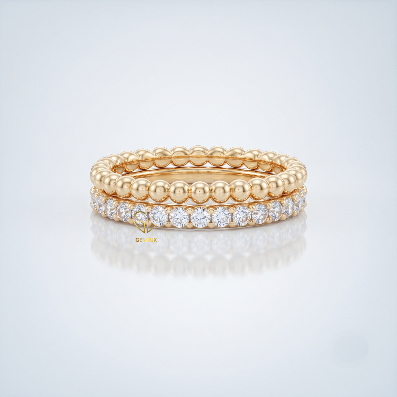Matching Two-Piece Stackable Ring Set