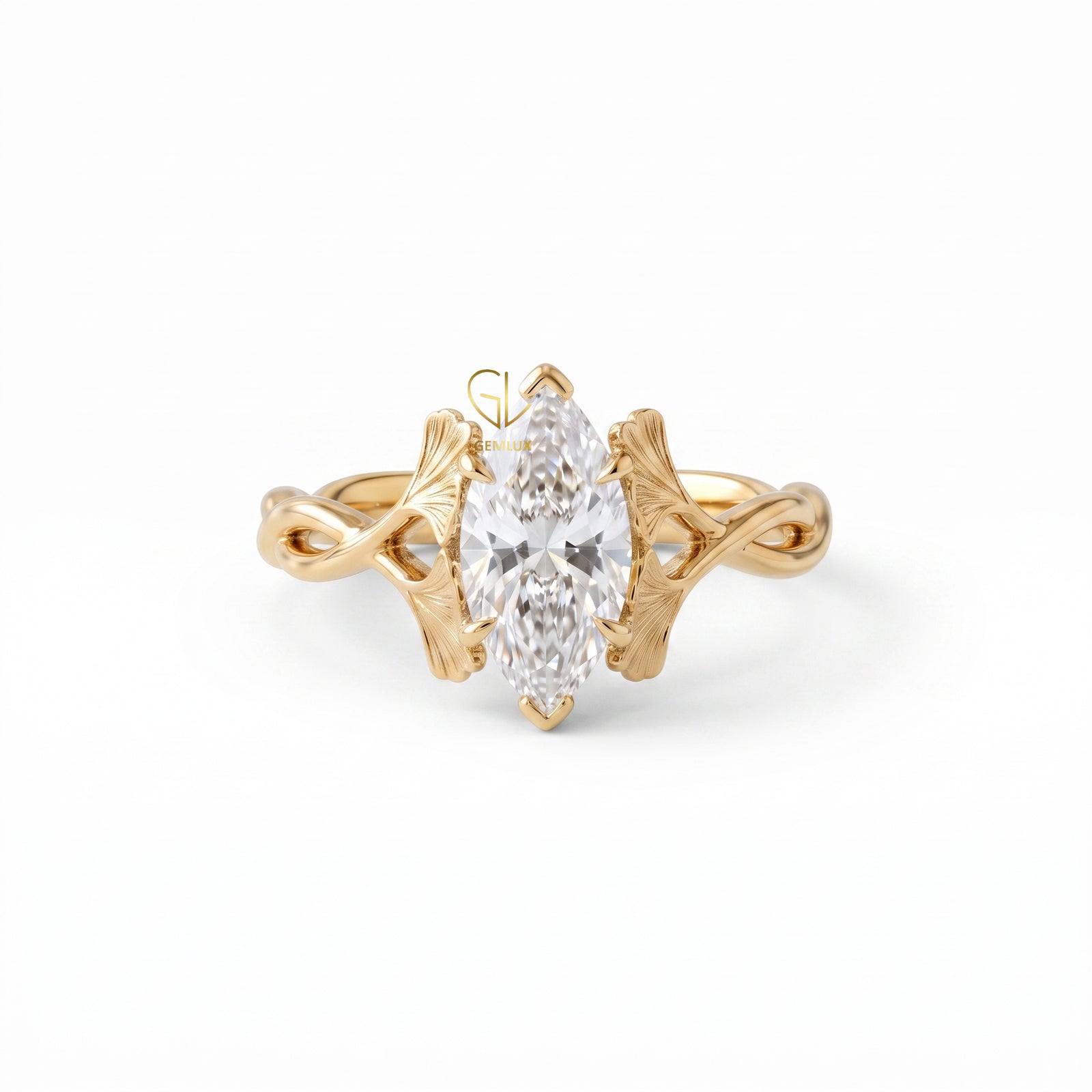 Elegant Ginkgo Leaf Inspired Design | By Gemlux Jewels