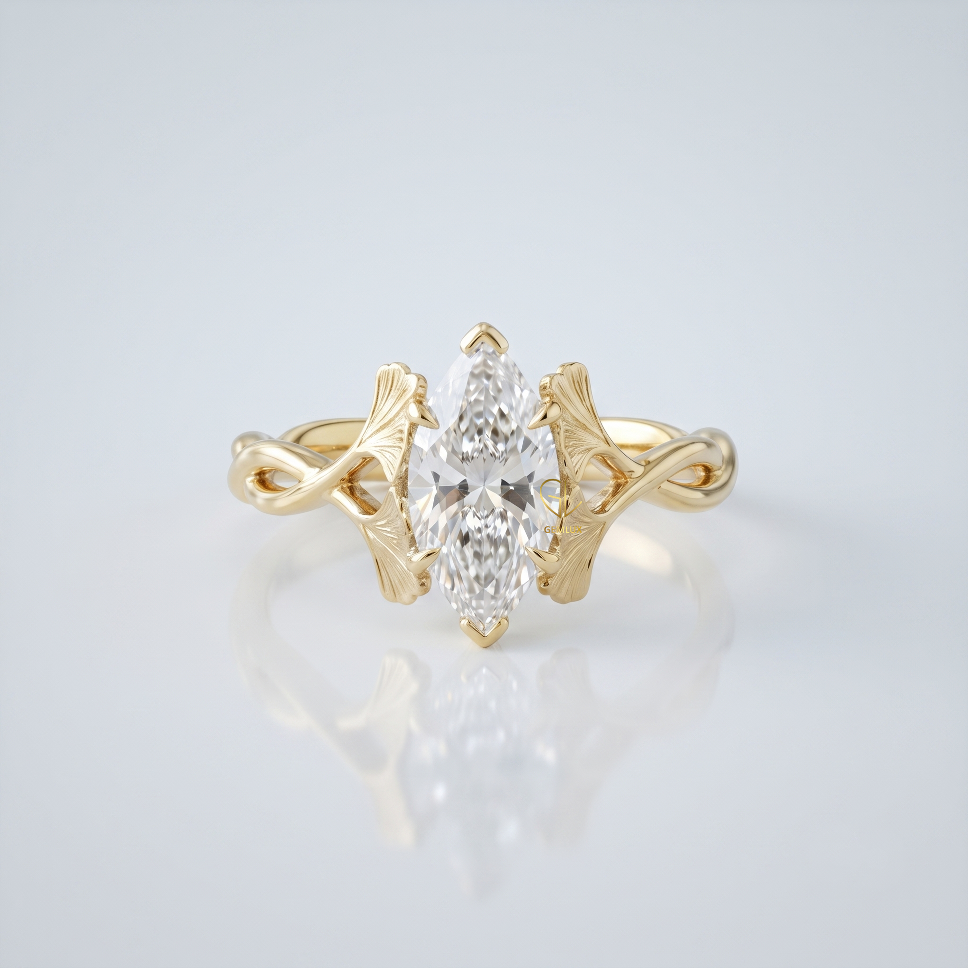 Elegant Ginkgo Leaf Inspired Design | By Gemlux Jewels
