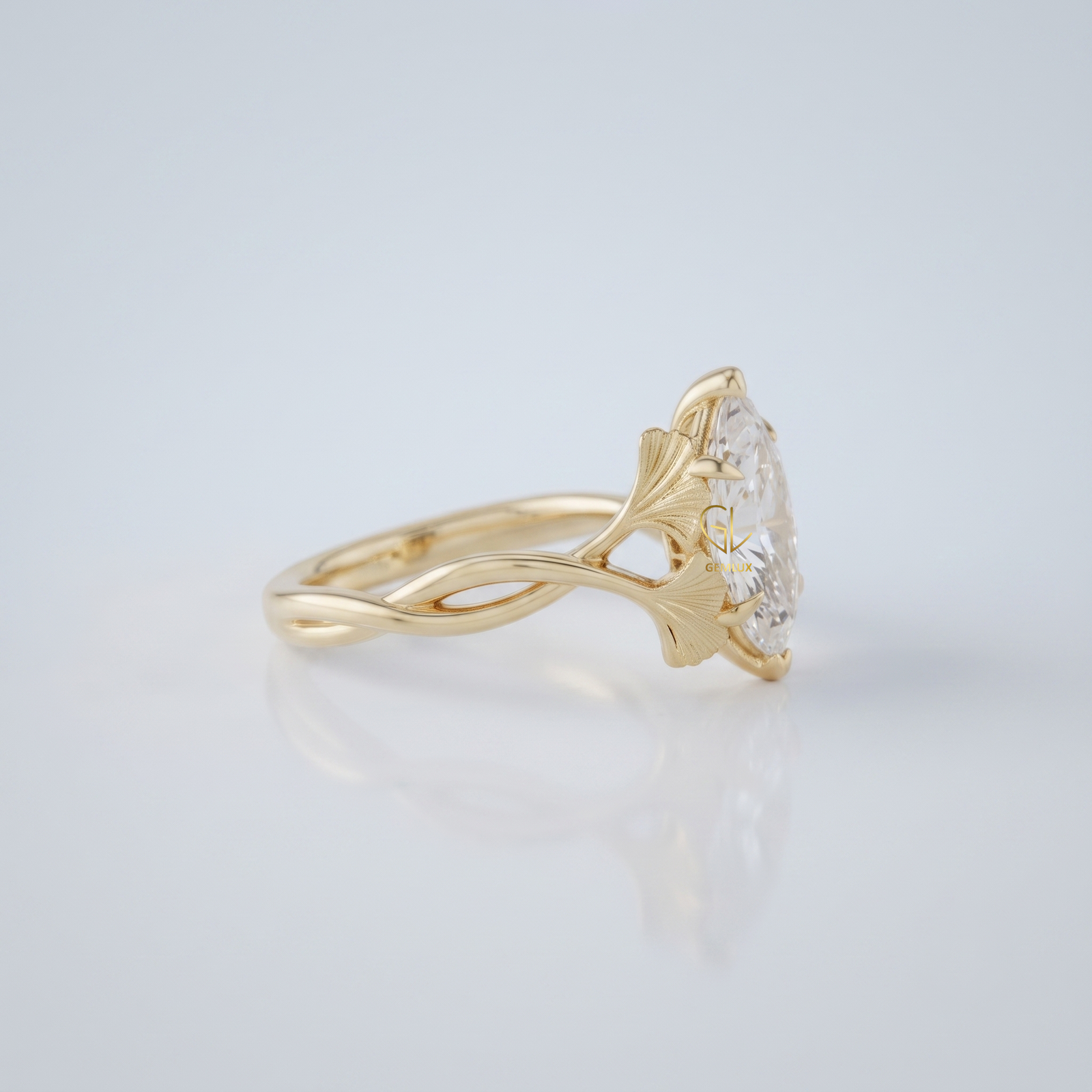 Elegant Ginkgo Leaf Inspired Design | By Gemlux Jewels