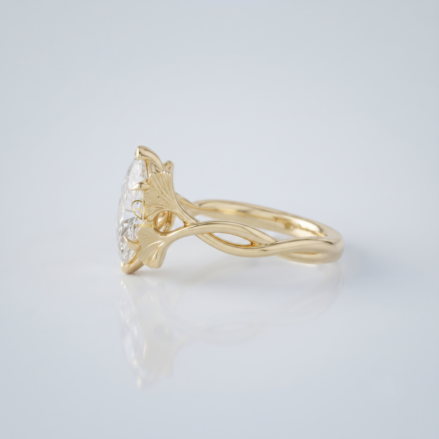 Elegant Ginkgo Leaf Inspired Design | By Gemlux Jewels