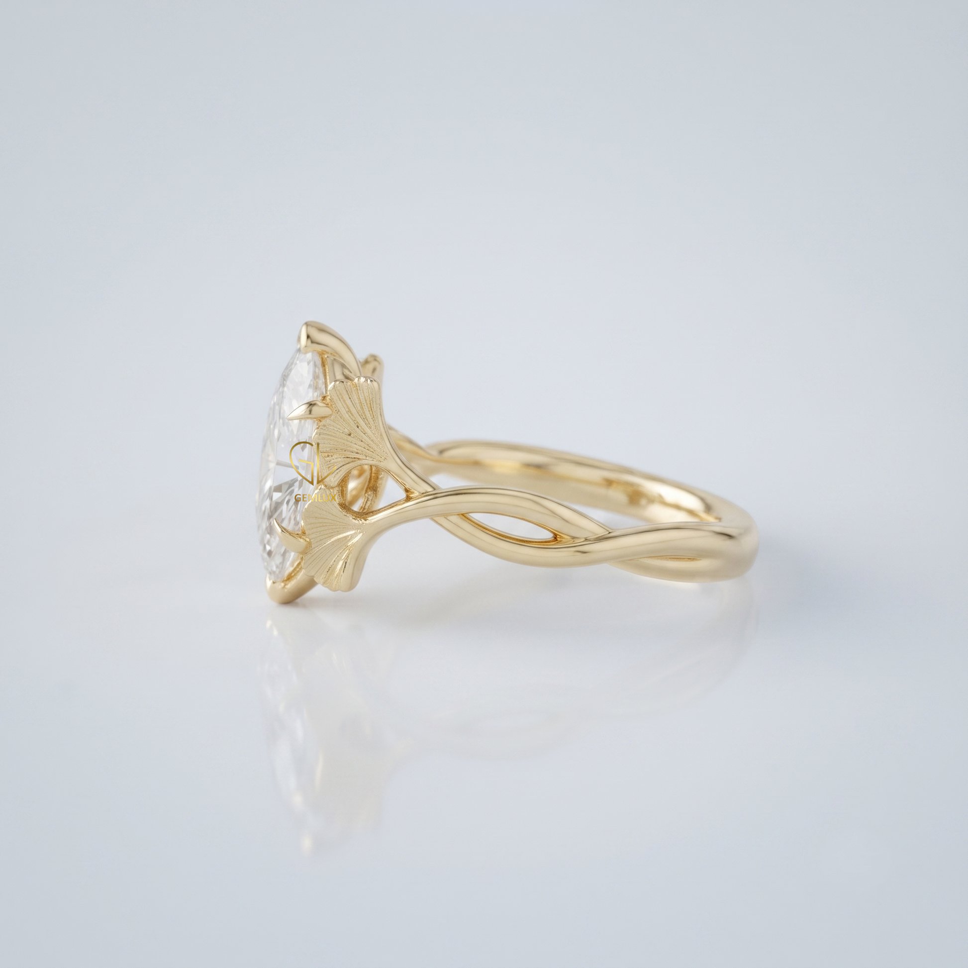 Elegant Ginkgo Leaf Inspired Design | By Gemlux Jewels