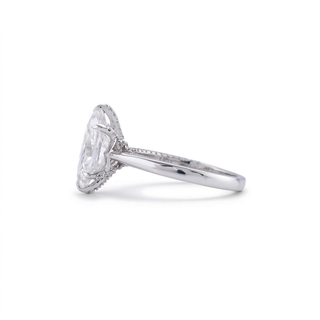 Marquise Engagement Ring Lab Grown Diamond Solitaire Ring