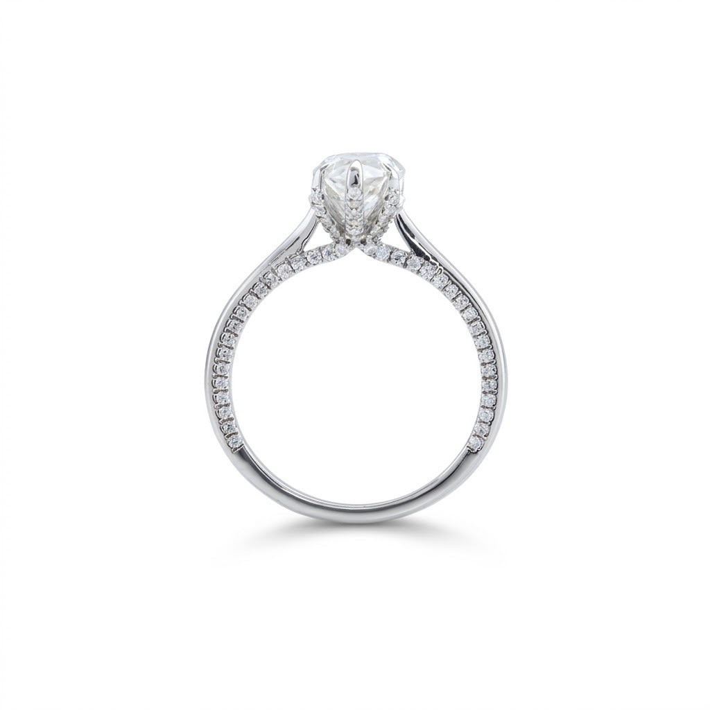 Marquise Engagement Ring Lab Grown Diamond Solitaire Ring
