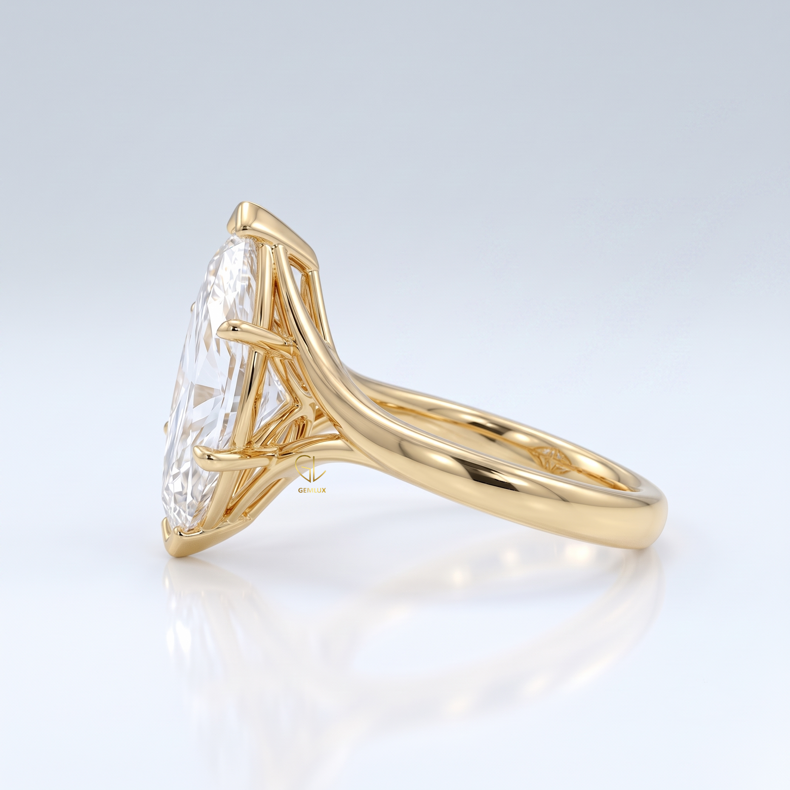Split-Shank Solitaire Engagement Ring | By Gemlux Jewels