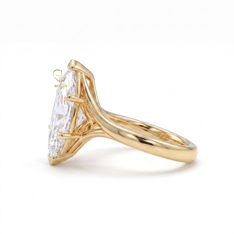 Marquise Cut Lab-Grown Diamond Split Shank Solitaire Engagement Ring