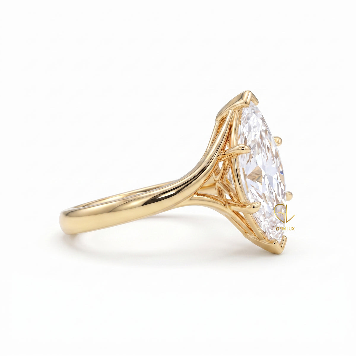 Split-Shank Solitaire Engagement Ring | By Gemlux Jewels