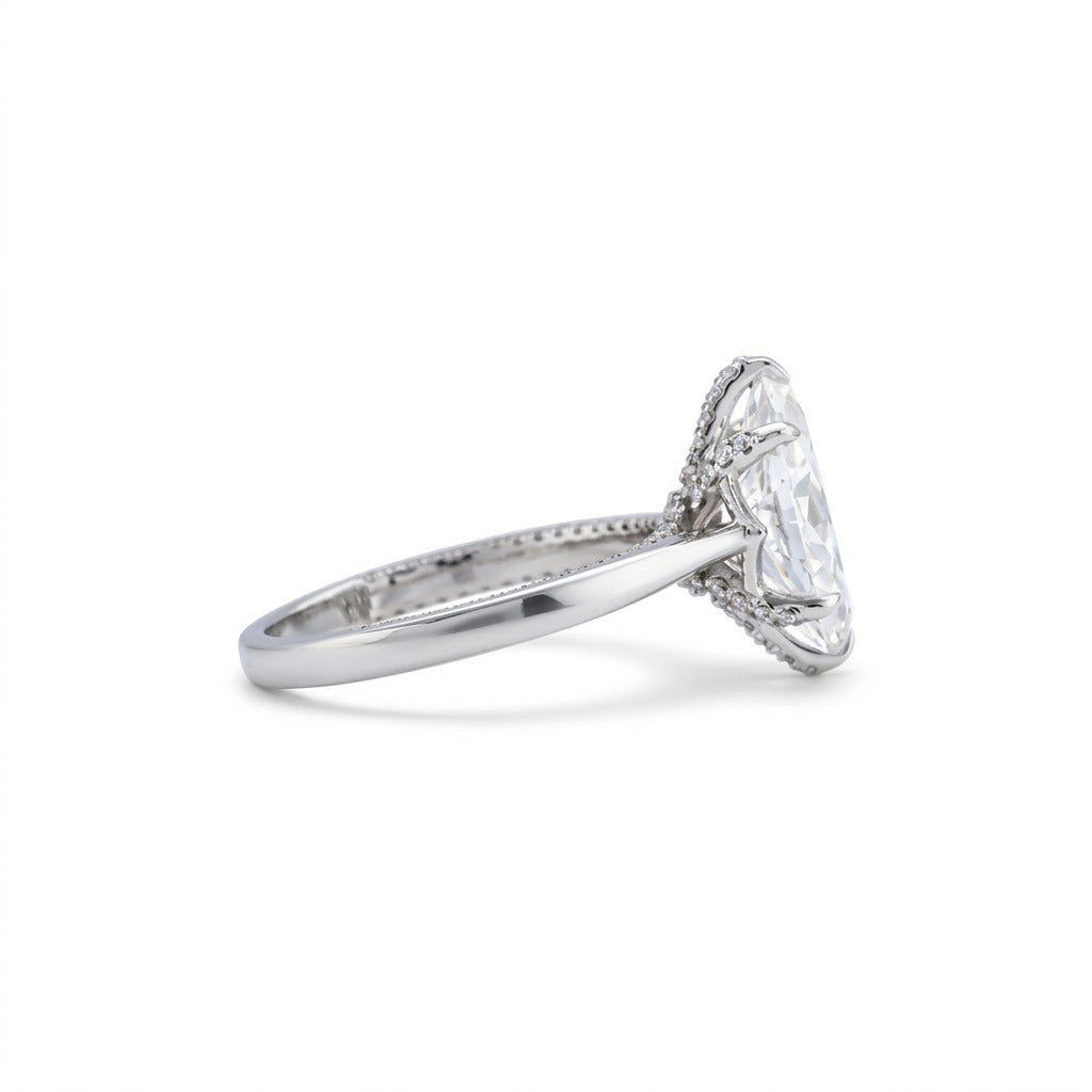 Marquise Cut Lab Grown Diamond Solitaire Engagement Ring 8