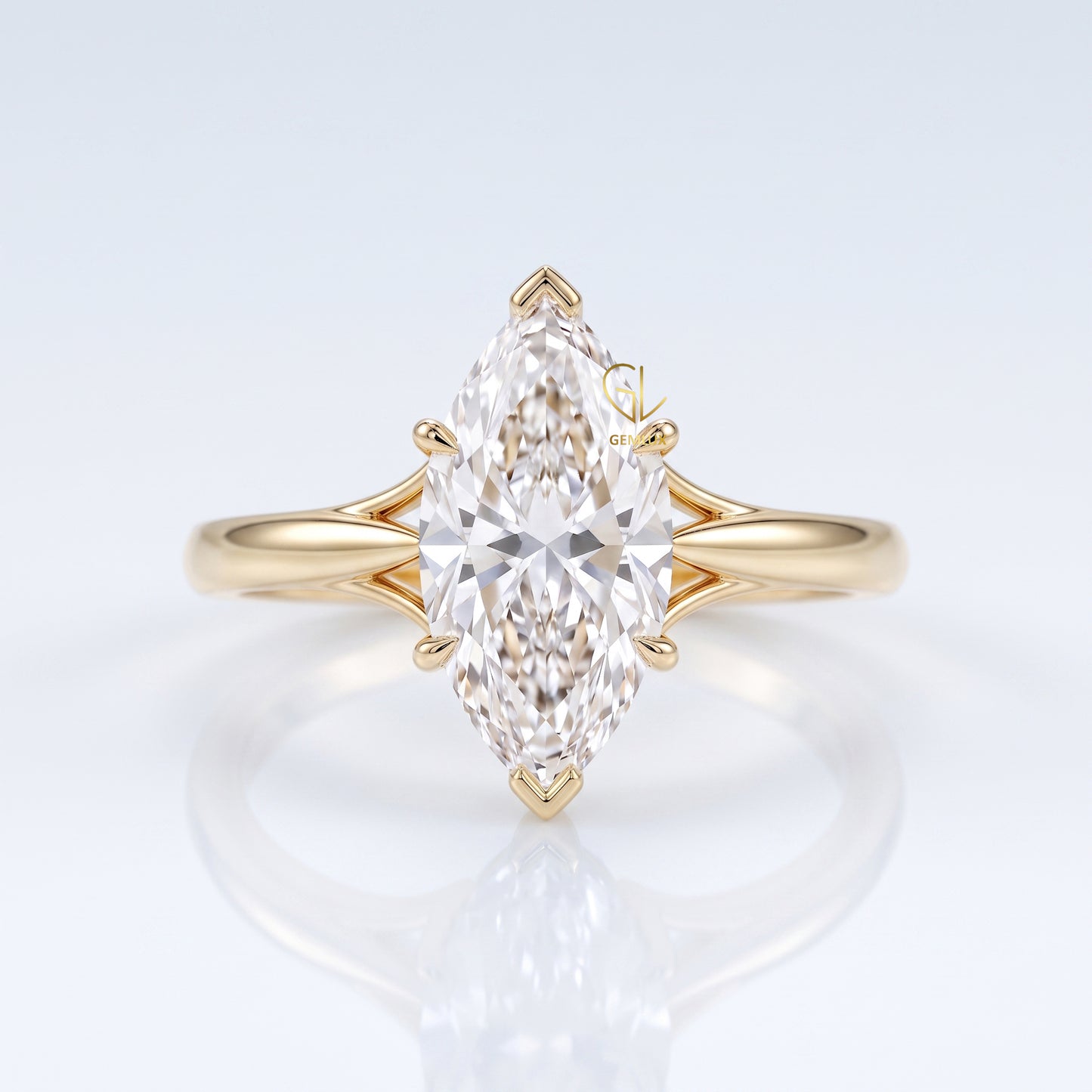Six Prong Cathedral Ring | By Gemlux Jewels