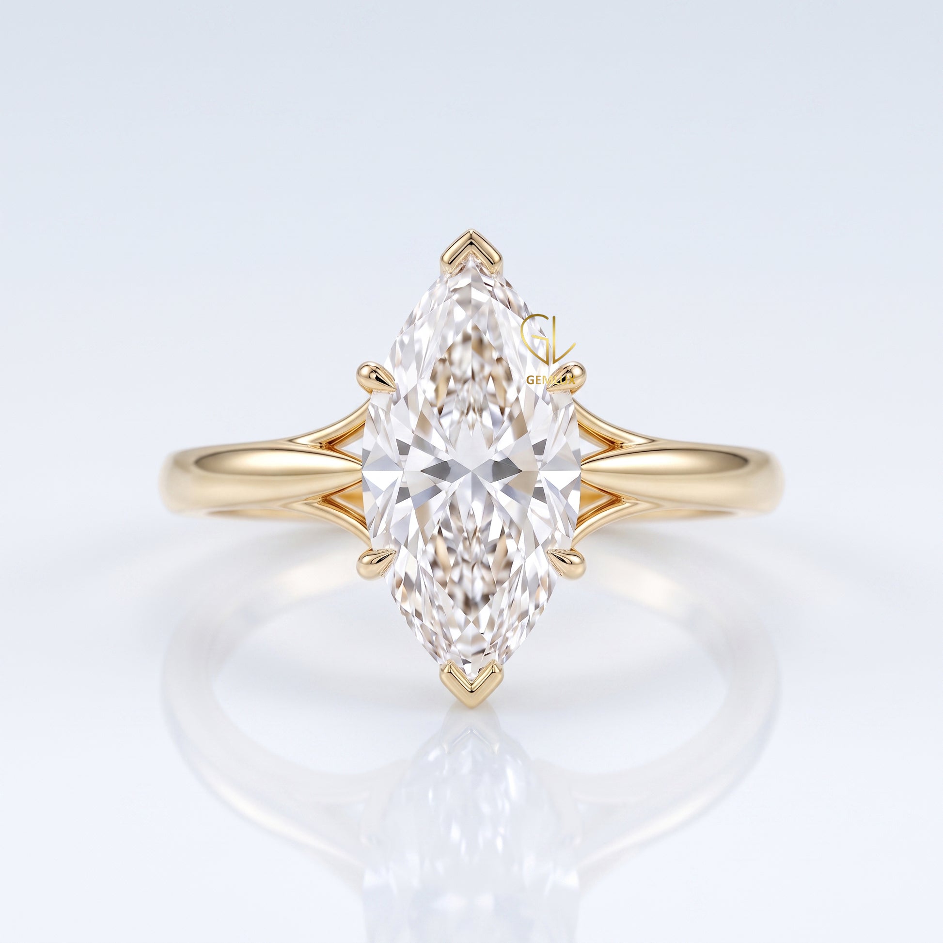 Six Prong Cathedral Ring | By Gemlux Jewels