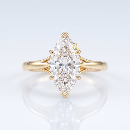 Six Prong Cathedral Ring | By Gemlux Jewels