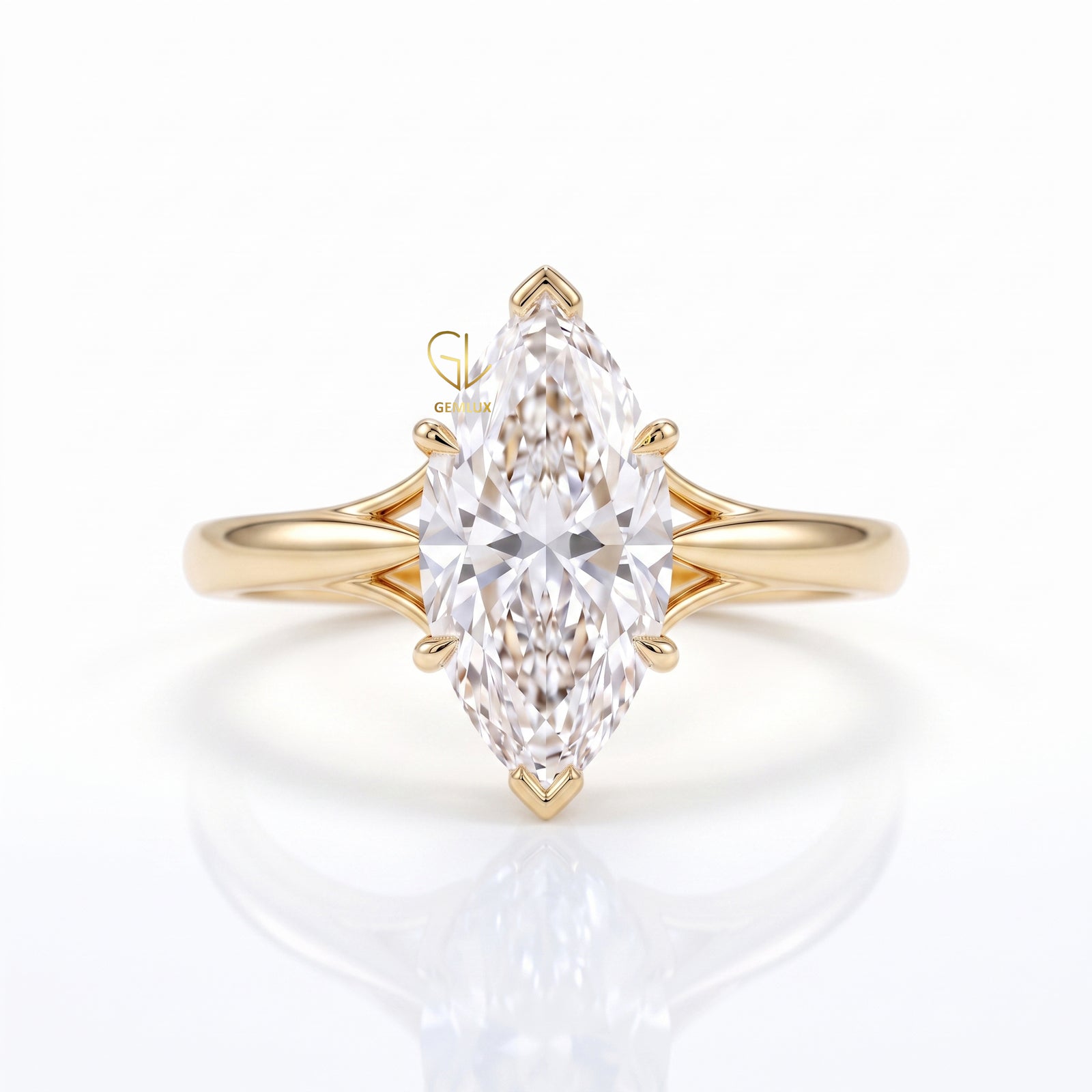 Six Prong Cathedral Ring | By Gemlux Jewels