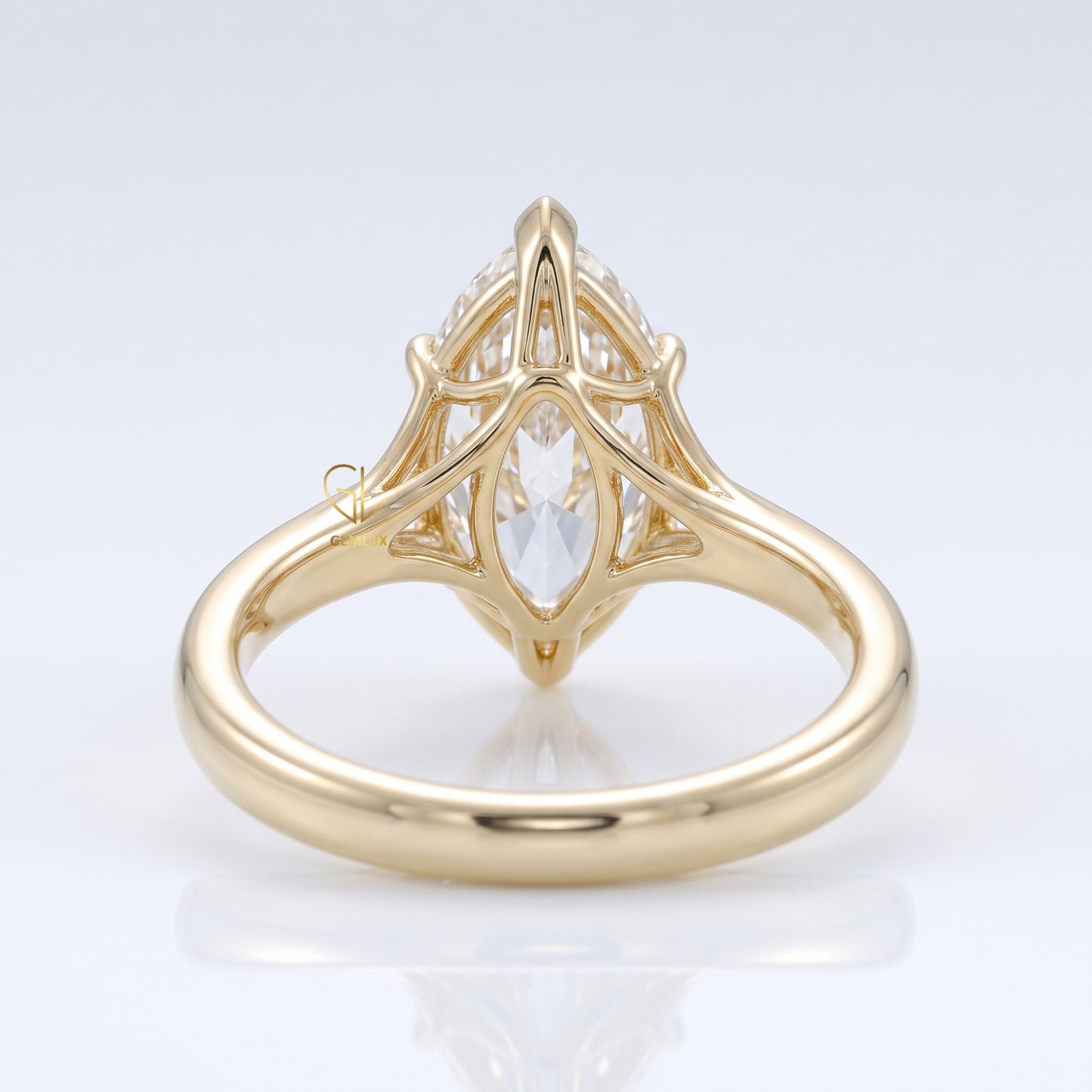 Six Prong Cathedral Ring | By Gemlux Jewels
