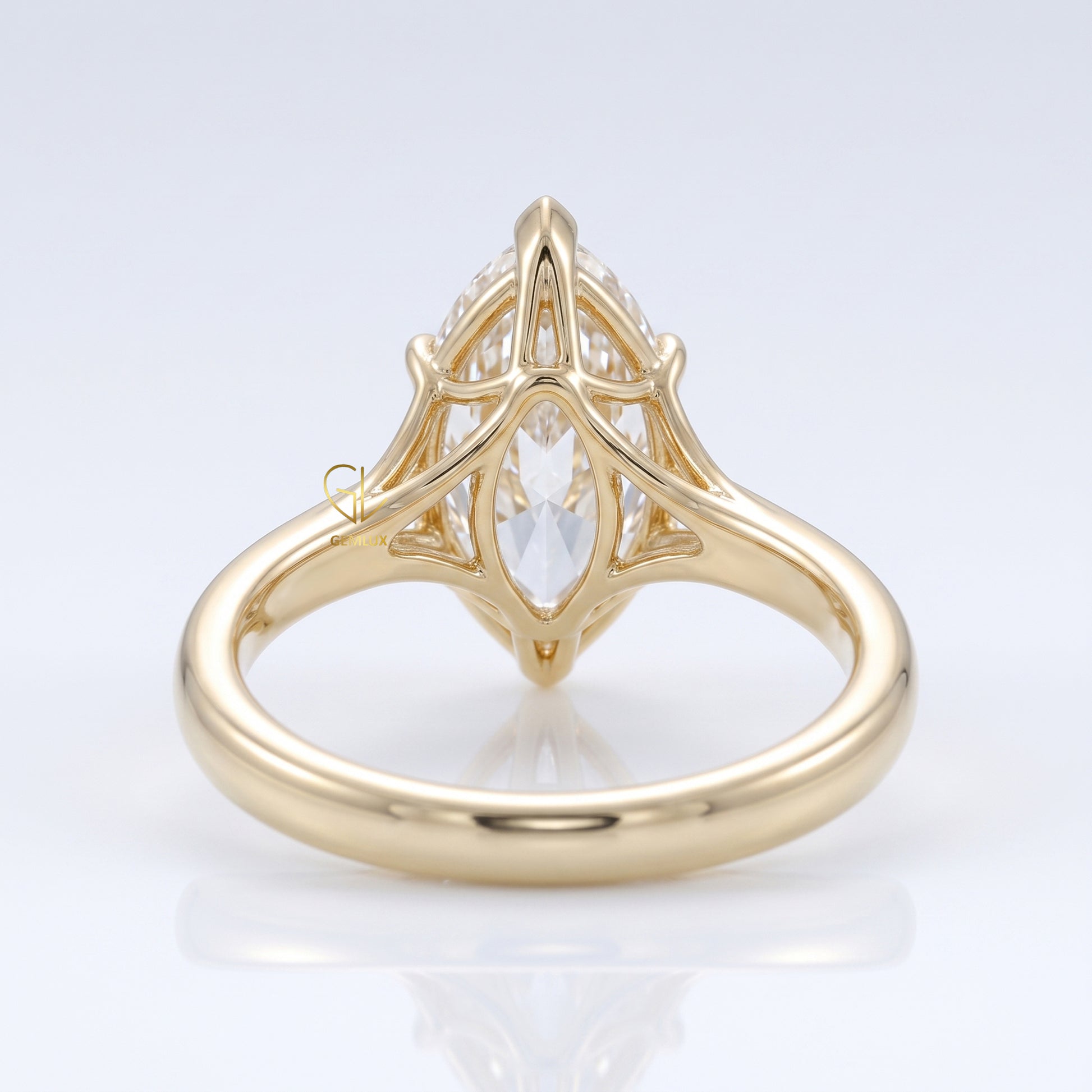 Six Prong Cathedral Ring | By Gemlux Jewels