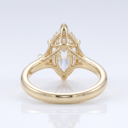 Six Prong Cathedral Ring | By Gemlux Jewels