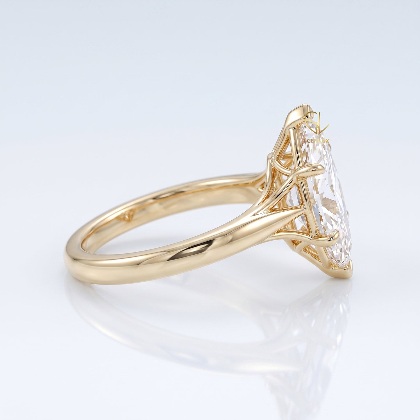 Six Prong Cathedral Ring | By Gemlux Jewels